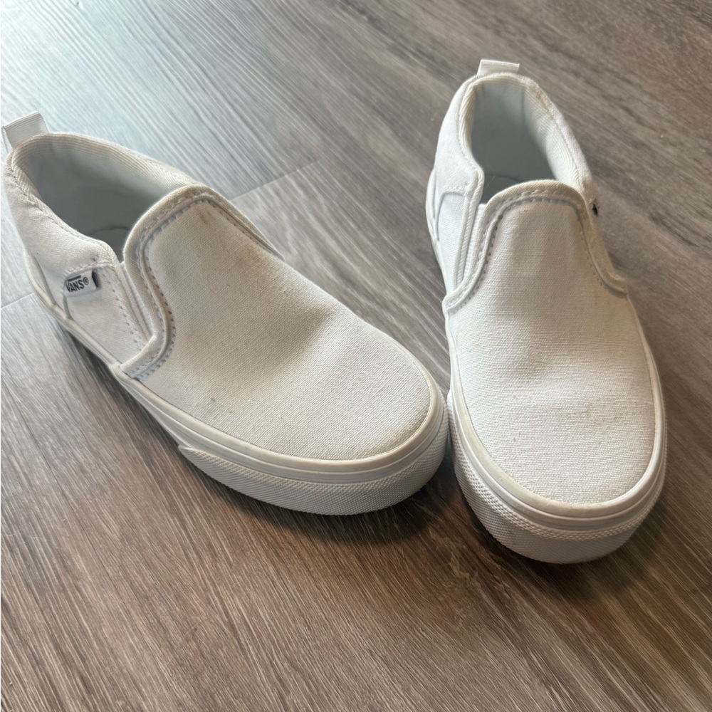 Vans White Unisex Sneakers - Size 11 (Little Kid)